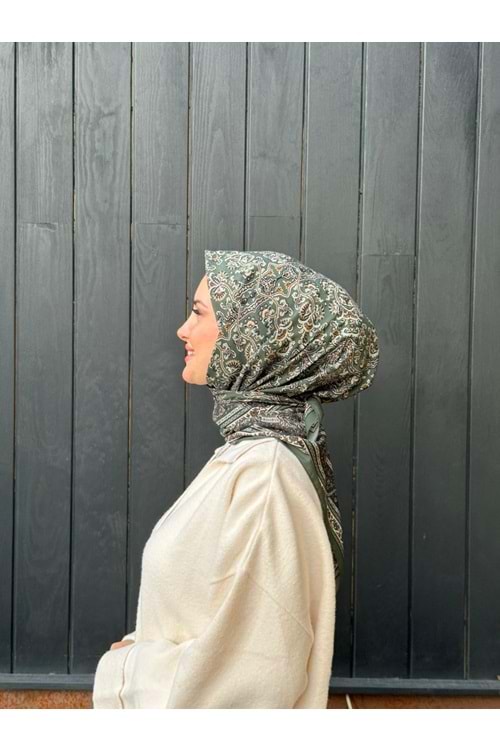 ETNİK EŞARP - ZÜMRÜT YEŞİLİ - STD