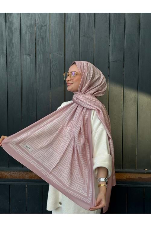 ÇİZGİ ŞAL - PEMBE - STD