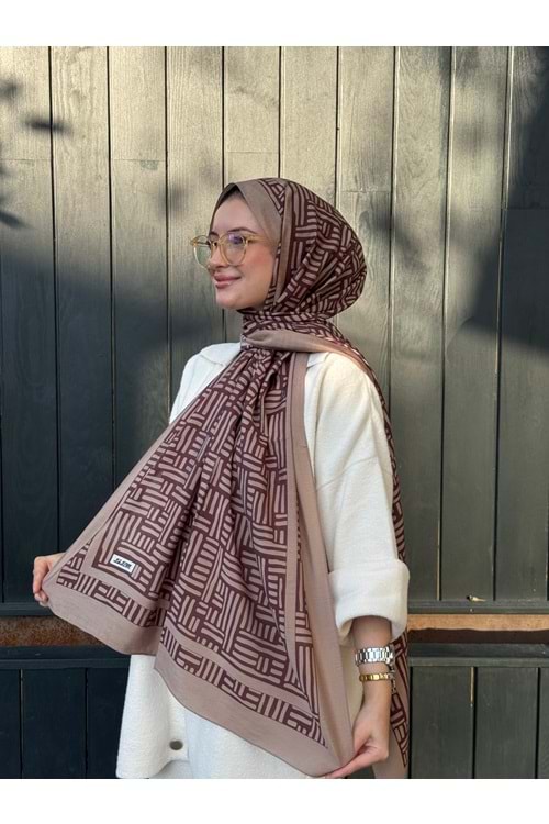 ÇİZGİ ŞAL - SÜTLÜ KAHVE - STD