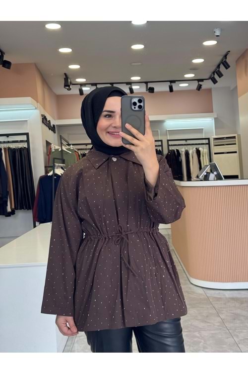 PUL BEL BAĞLAMA CEKET - ACI KAHVE - 2