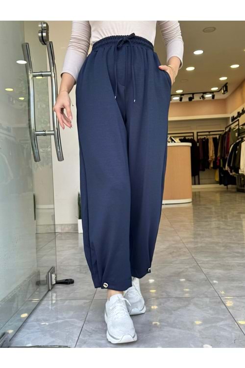 OYŞO PAÇA DÜĞMELİ PANTOLON - LACİVERT - L-XL