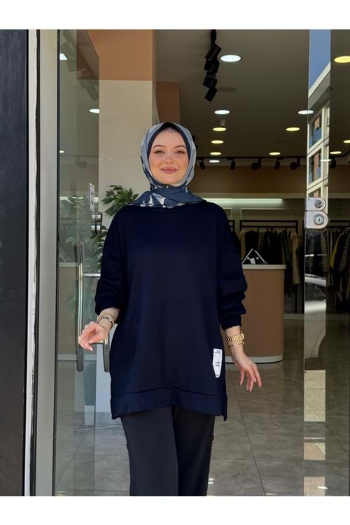 DÜZ SWEAT - LACİVERT - L-XL