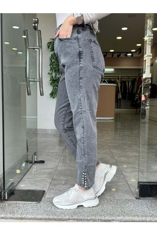 PAÇA TAŞ DETAY KOT - GRİ - 3