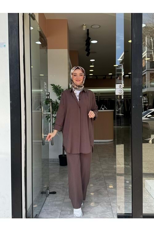 BÜŞRA TAKIM - KAHVERENGİ - L-XL