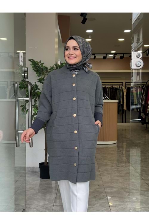 HİFA ANGORA HIRKA - GRİ - STD