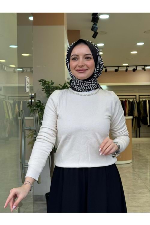 YAKA TAŞ KAZAK - EKRU - STD