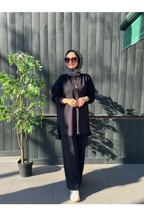 YAZ ÇİMALI TAKIM - SİYAH - S-M