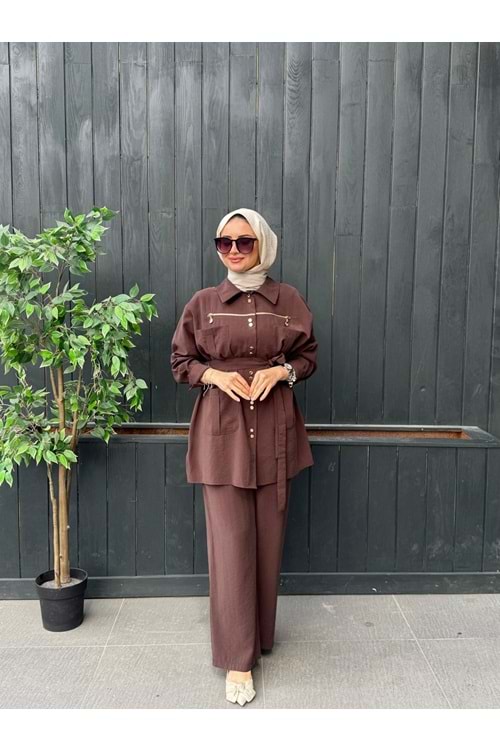 İPEK TAKIM - KAHVERENGİ - 1