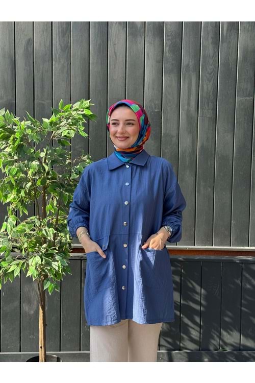 ÇİLEK KAP - İNDİGO MAVİ - 2