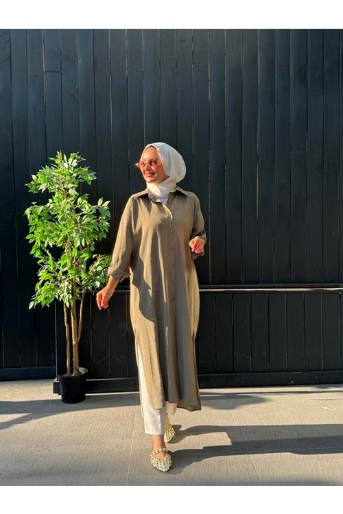 PERİ GÖMLEK - HAKİ YEŞİLİ - STD