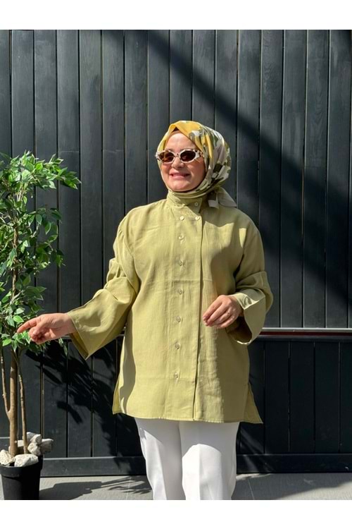 ZİRO GÖMLEK - YAĞ YEŞİLİ - L-XL