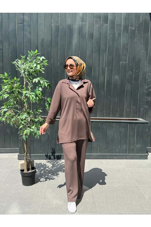 YAKA TAKIM - KAHVERENGİ - L-XL
