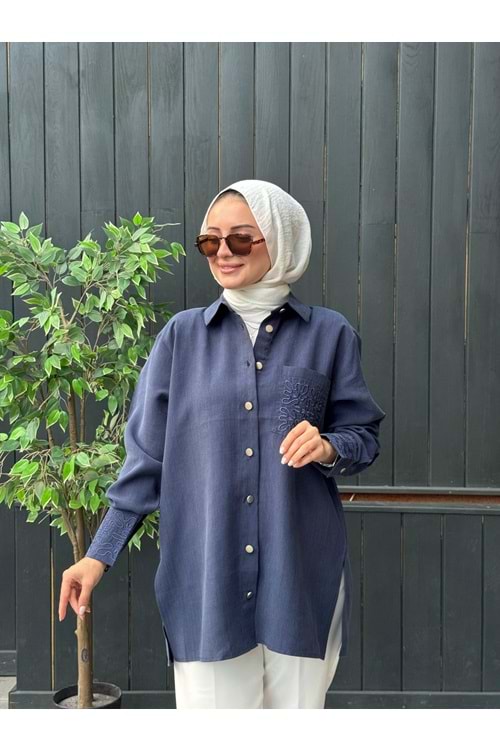 SIRMA GÖMLEK - LACİVERT - L-XL