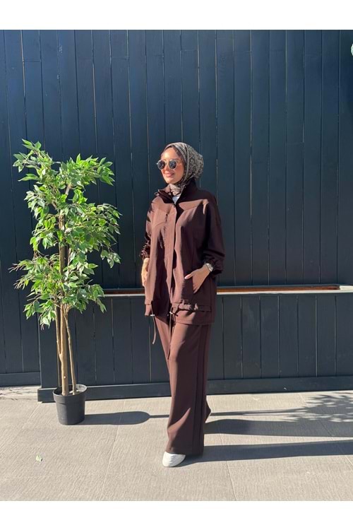 PİNKO TAKIM - KAHVERENGİ - L-XL