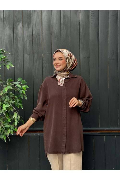 ZARİF GÖMLEK - KAHVE - 38
