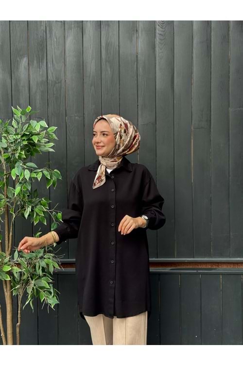 ZARİF GÖMLEK - SİYAH - 42