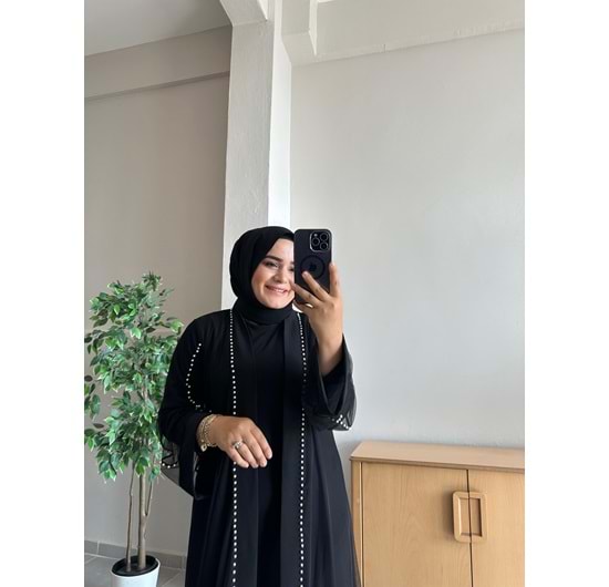 İNCİ ABAYA - SİYAH - 1