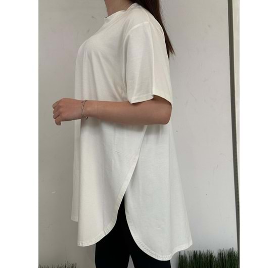 YIRTMAÇLI İÇLİK TSHİRT - KIRIK BEYAZ - STD