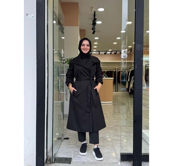 LOVE TRENCH - SİYAH - STD