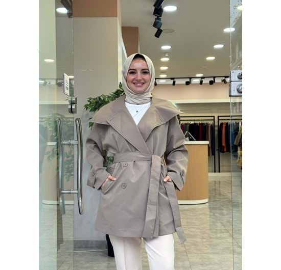 KISA TRENCH - HAKİ YEŞİLİ - STD