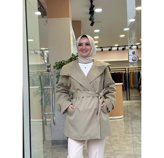 KISA TRENCH - YEŞİL - STD