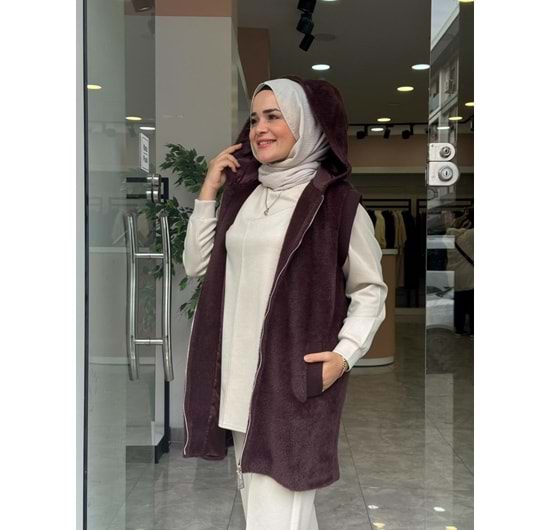 ANGORA YELEK - KAHVERENGİ - 1