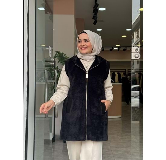 ANGORA YELEK - SİYAH - 1
