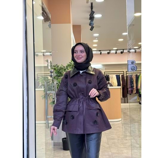 GÜL CEKET - BORDO - S-M
