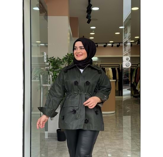 GÜL CEKET - HAKİ YEŞİLİ - S-M