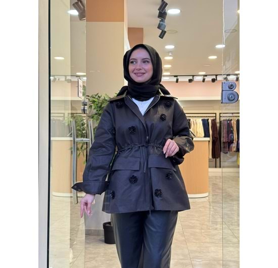 GÜL CEKET - KAHVERENGİ - S-M