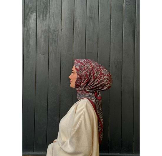ETNİK EŞARP - BORDO - STD
