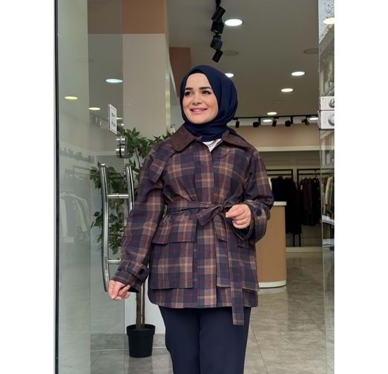 KARE KISA TRENCH - STD - 1