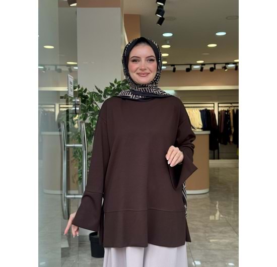 YIRTMAÇ SWEAT - KAHVERENGİ - S-M
