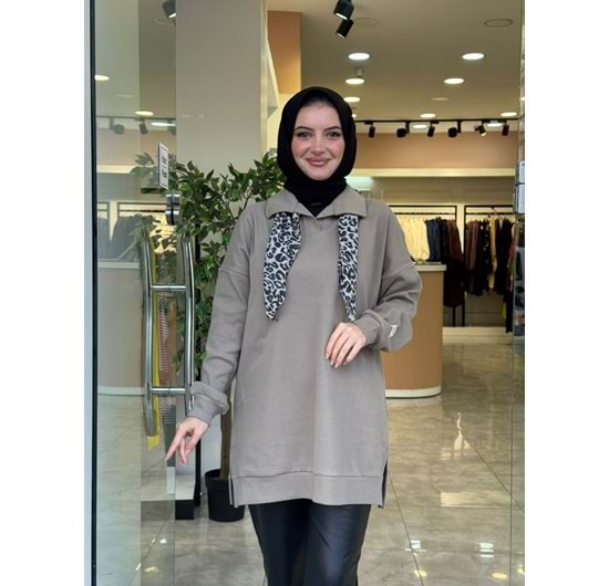 FULAR SWEAT - VİZON - STD