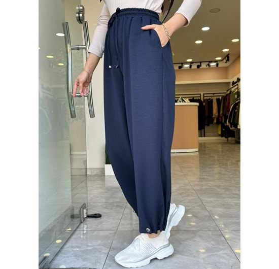 OYŞO PAÇA DÜĞMELİ PANTOLON - LACİVERT - L-XL