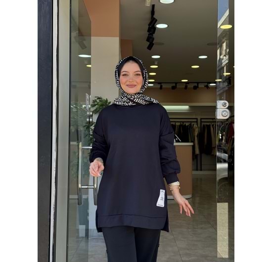 DÜZ SWEAT - FÜME - L-XL