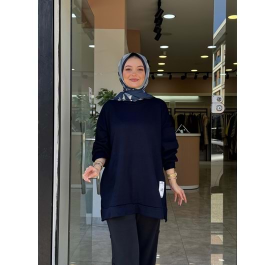 DÜZ SWEAT - LACİVERT - L-XL