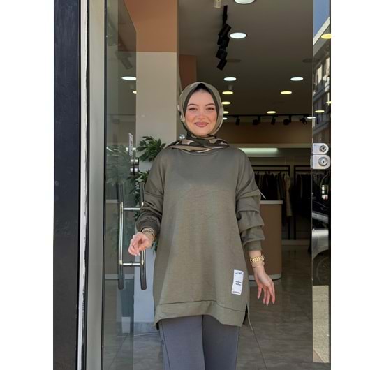 DÜZ SWEAT - YEŞİL - L-XL