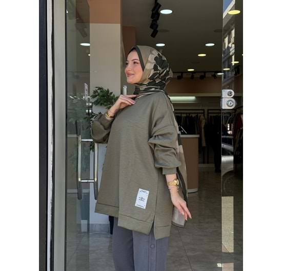 DÜZ SWEAT - YEŞİL - L-XL