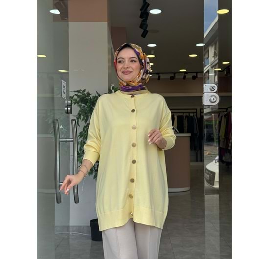 EMİNE MERSERİZE HIRKA - SARI - STD