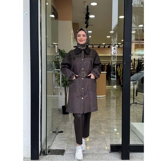 TASARIM TRENCH - KAHVERENGİ - 2