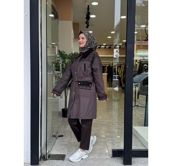 TASARIM TRENCH - KAHVERENGİ - 2