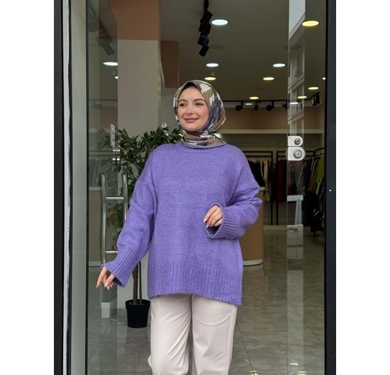 NİL TRİKO KAZAK - LİLA - STD