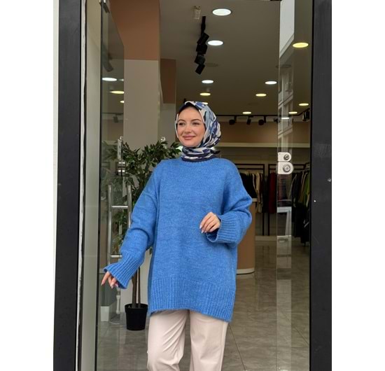 NİL TRİKO KAZAK - MAVİ - STD