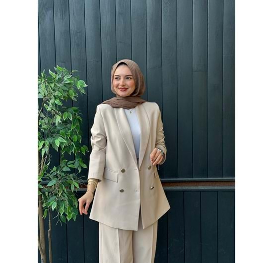 BLAZER CEKET - KREM - 1