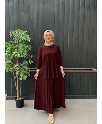 WOLDE ETEKLİ TAKIM - KAHVERENGİ - 1