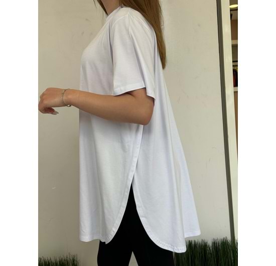 YIRTMAÇLI İÇLİK TSHİRT - BEYAZ - STD