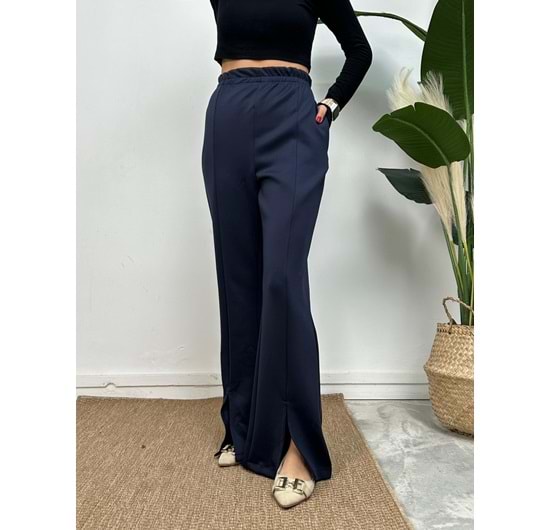 İSPANYOL YIRTMAÇ PANTOLON - LACİVERT - L-XL