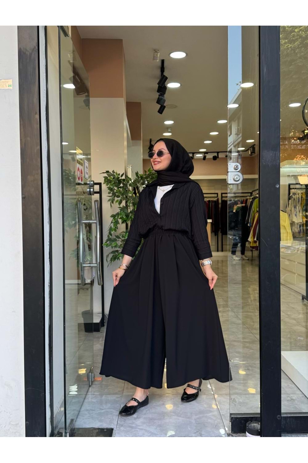 KREP PANTOLON ETEK - SİYAH - 1