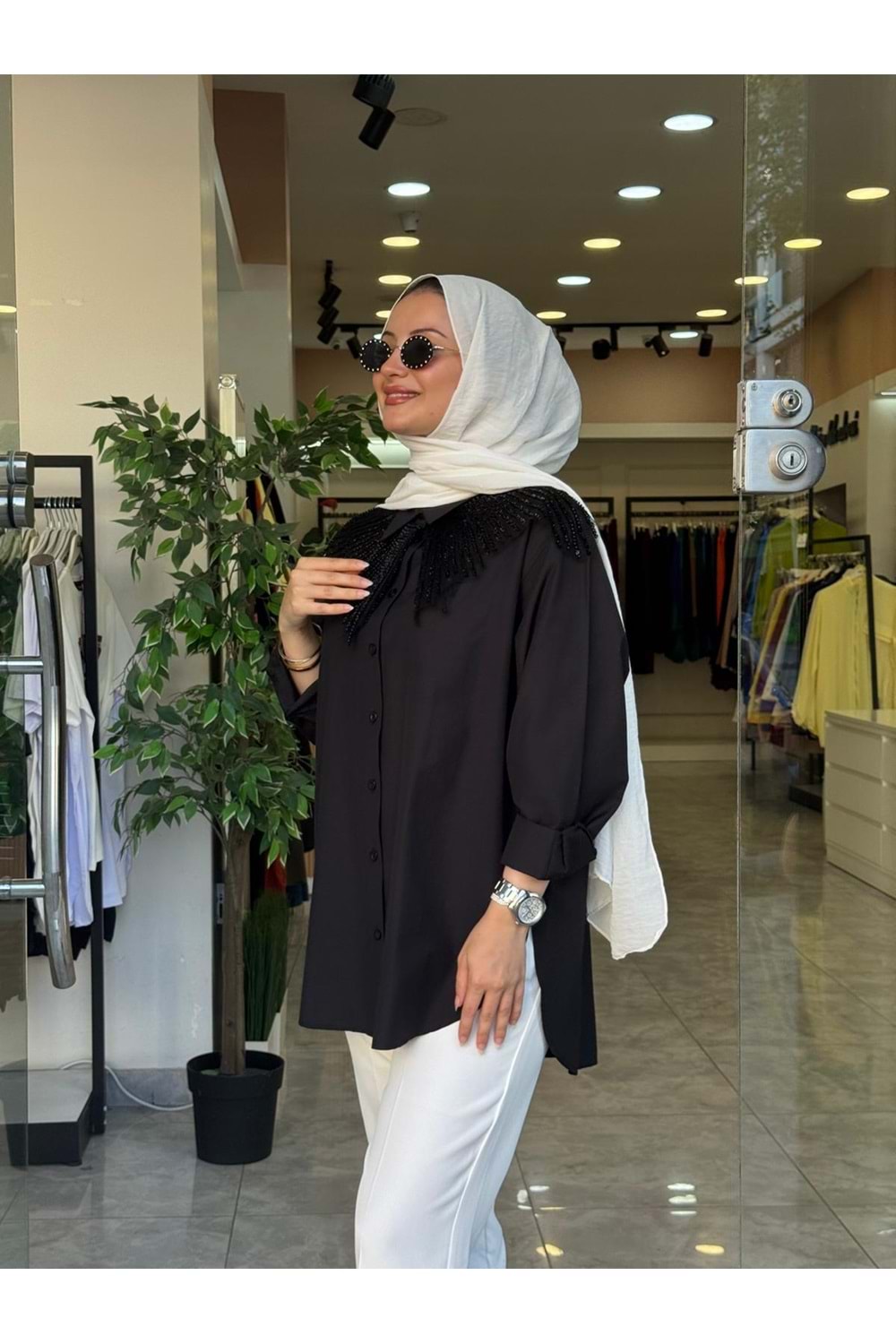 ARİN GÖMLEK - SİYAH - S-M